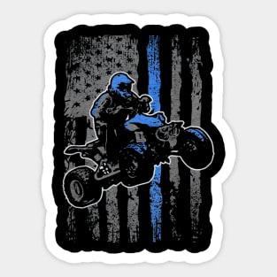 ATV america flag Sticker